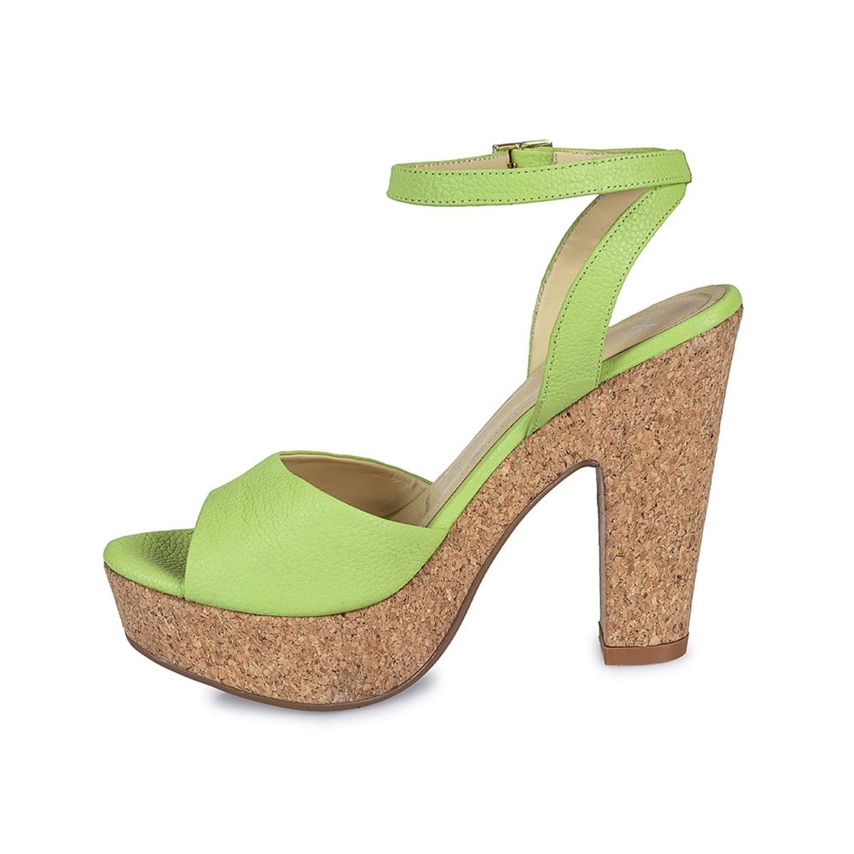 VIALE - Sandalia D'orsay Casual SOFI-2402 Limon Viale Cuero