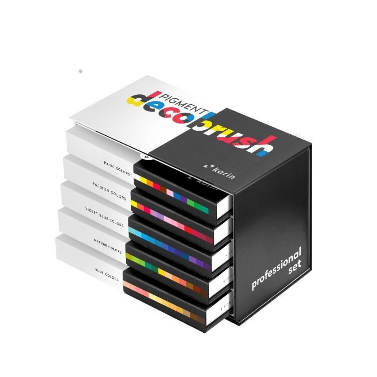 GENERICO - Karin markers Pigment Decobrush - Set Profesional 60 colores