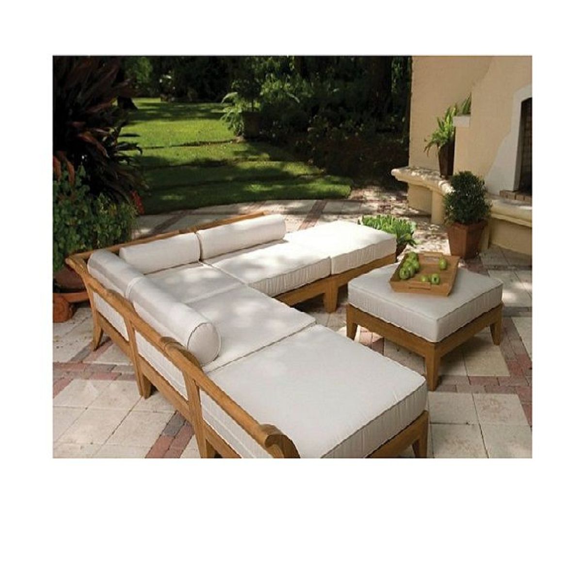 DMUEBLES - SECCIONAL DMUEBLES TOTTA  + PUFF BEIGE