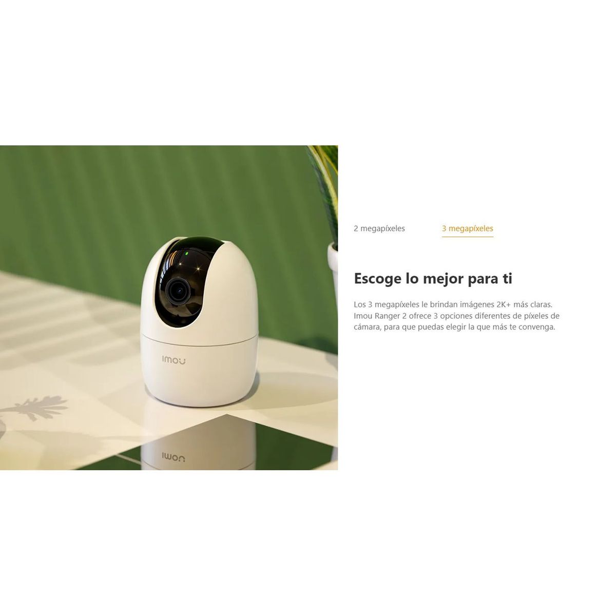 IMOU - Cámara Inalámbrica RANGER 2 Gira 360º 3MP 50Mts Inteligente