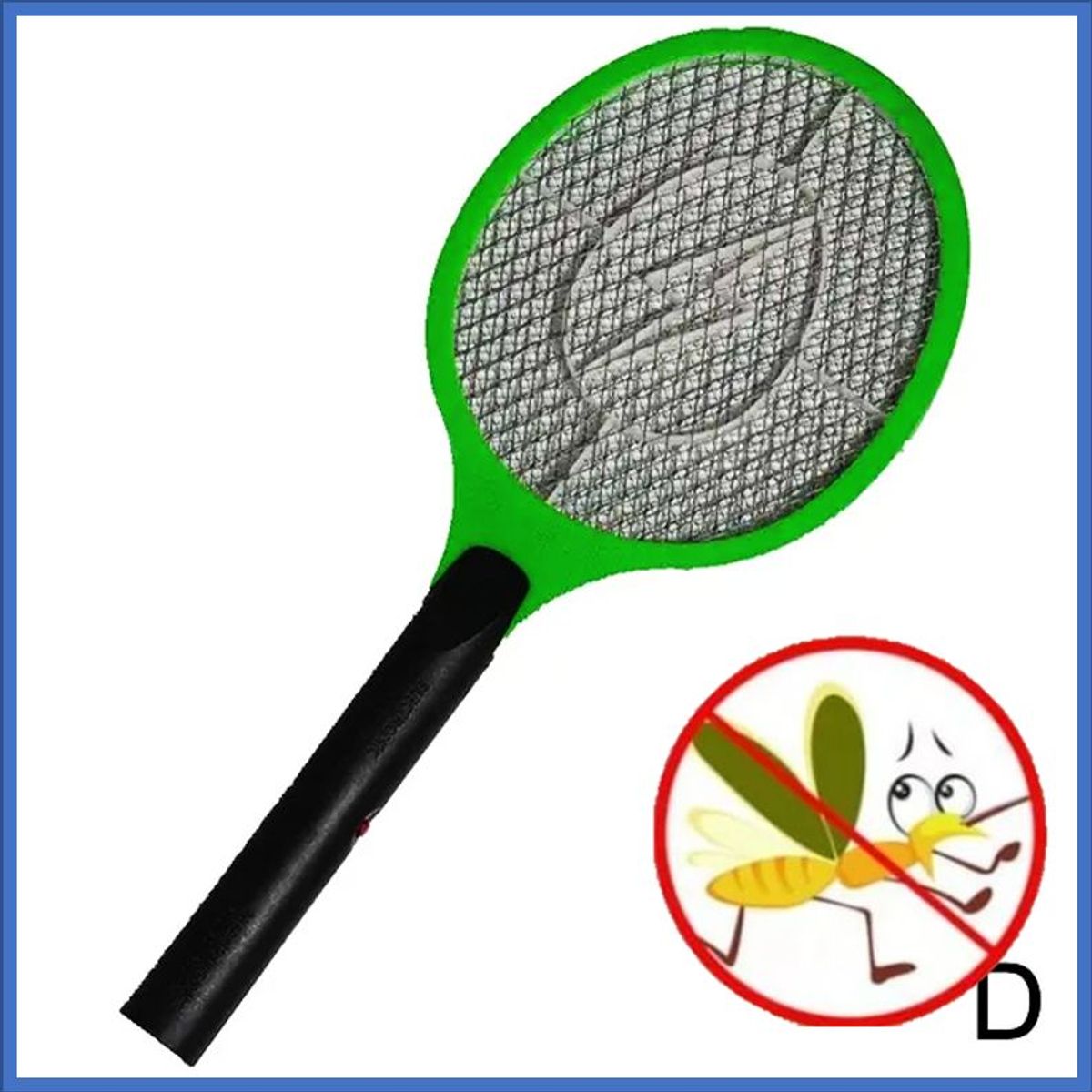GENERICO - Raqueta electrica para matar zancudos e insectos verde