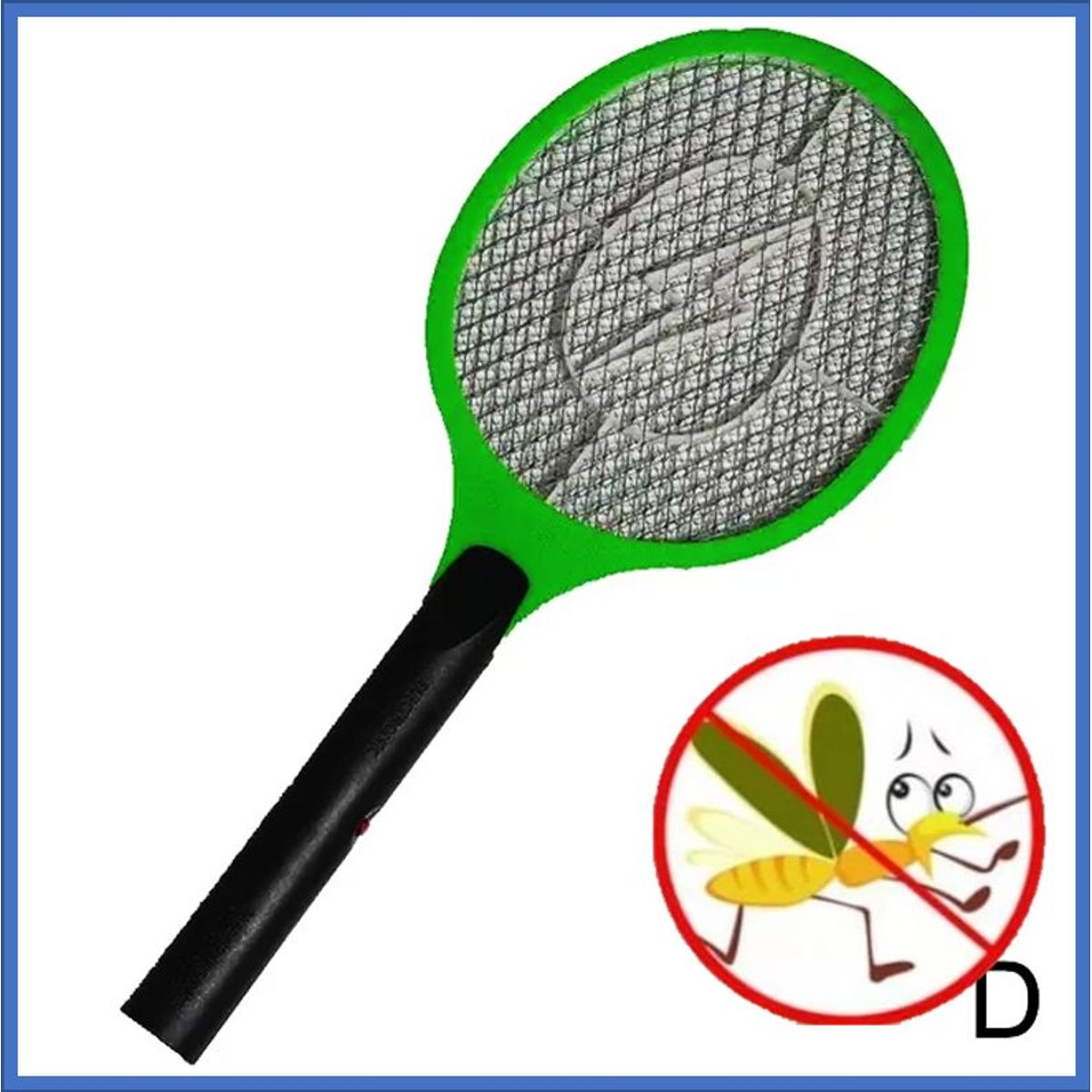 GENERICO - Raqueta electrica para matar zancudos e insectos verde