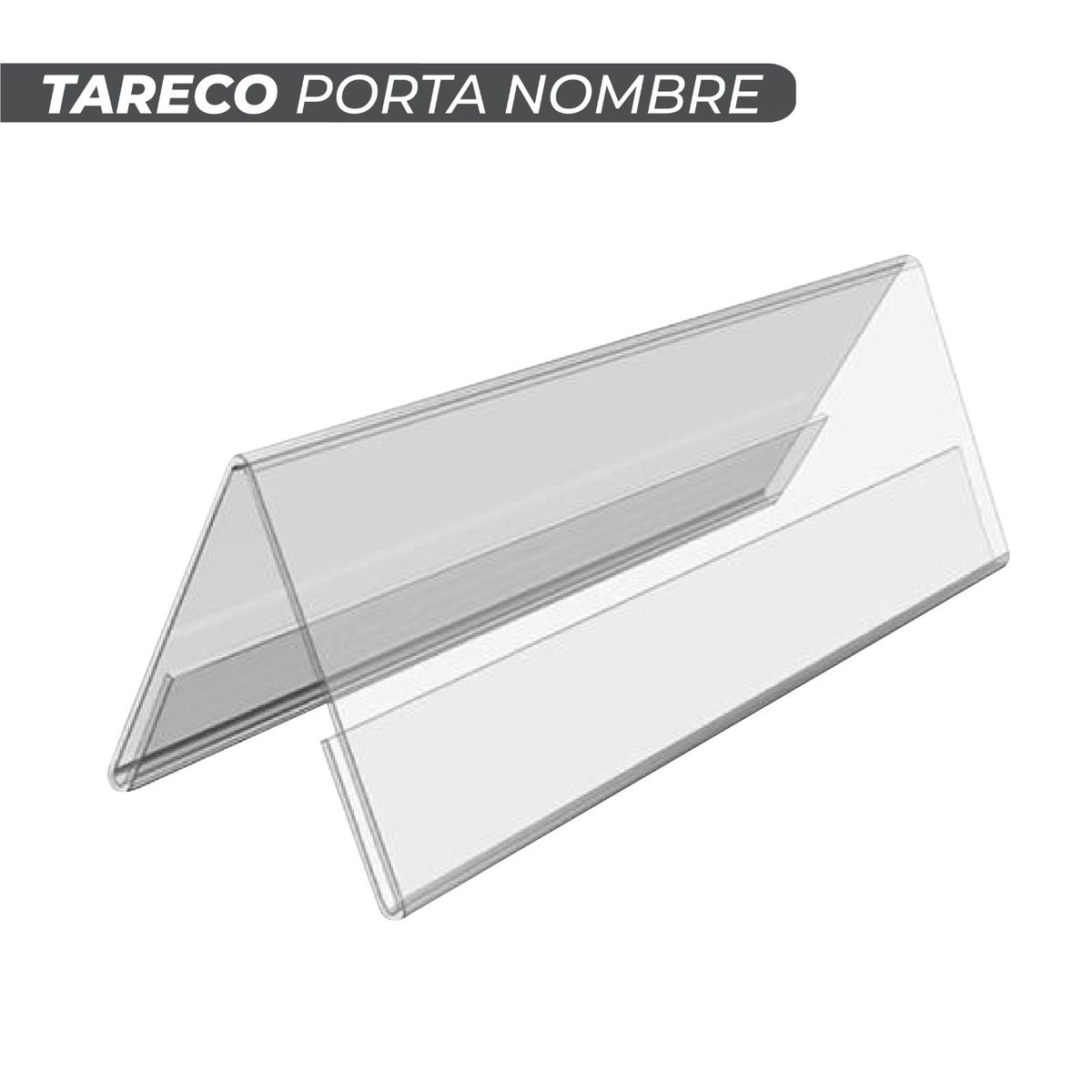OEM - Tareco Porta nombre de Acrilico - 20 cm