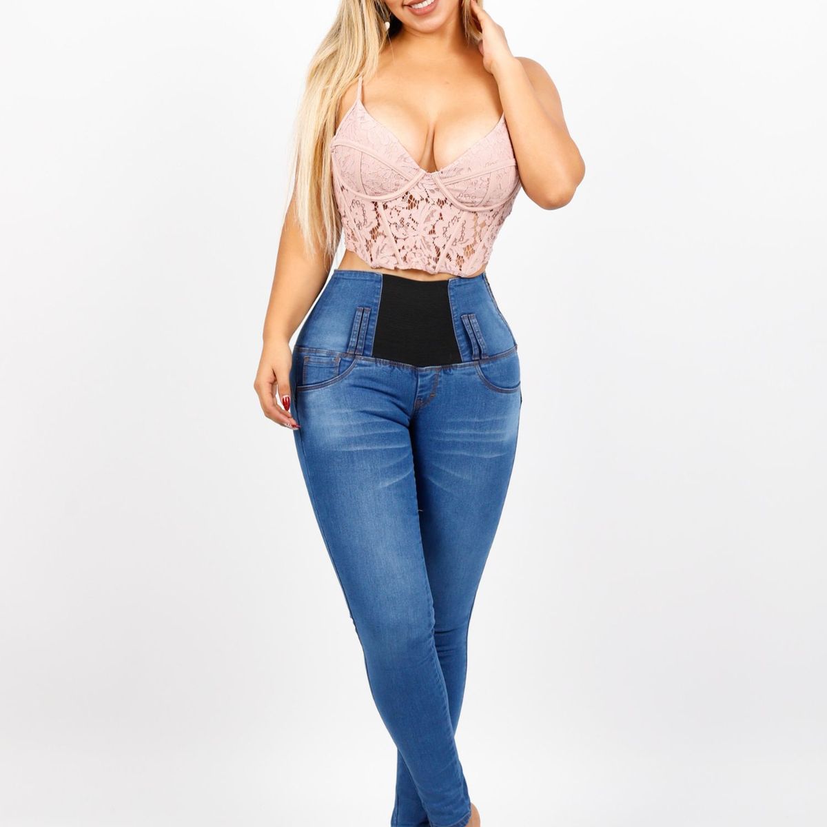 BENCUS JEANS - Pantalón Jeans Mujer Faja Interna