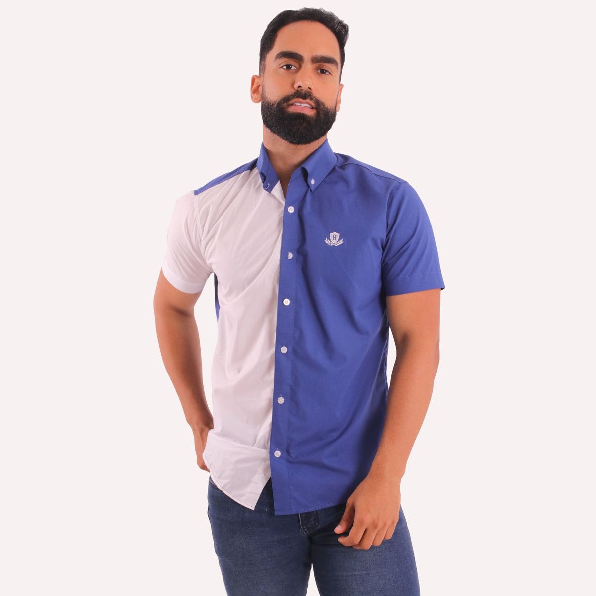 GENERICO - Camisa Manga Corta Piero Biani Hombre de AlgodÃ³n Pima.