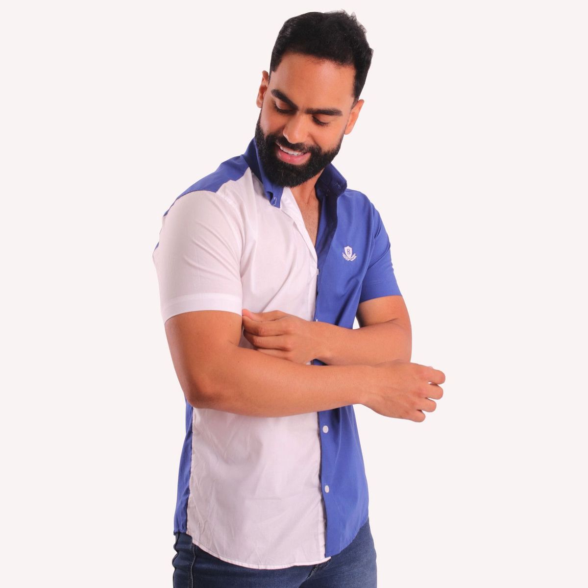 GENERICO - Camisa Manga Corta Piero Biani Hombre de AlgodÃ³n Pima.