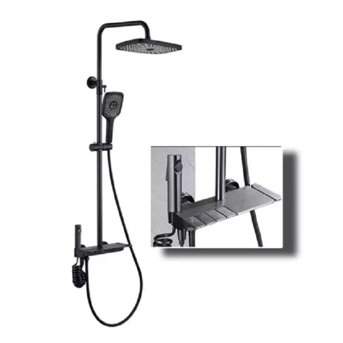 GENERICO - Sets Ducha Mezcladora Con Panel De Control Tipo Teclado 4f