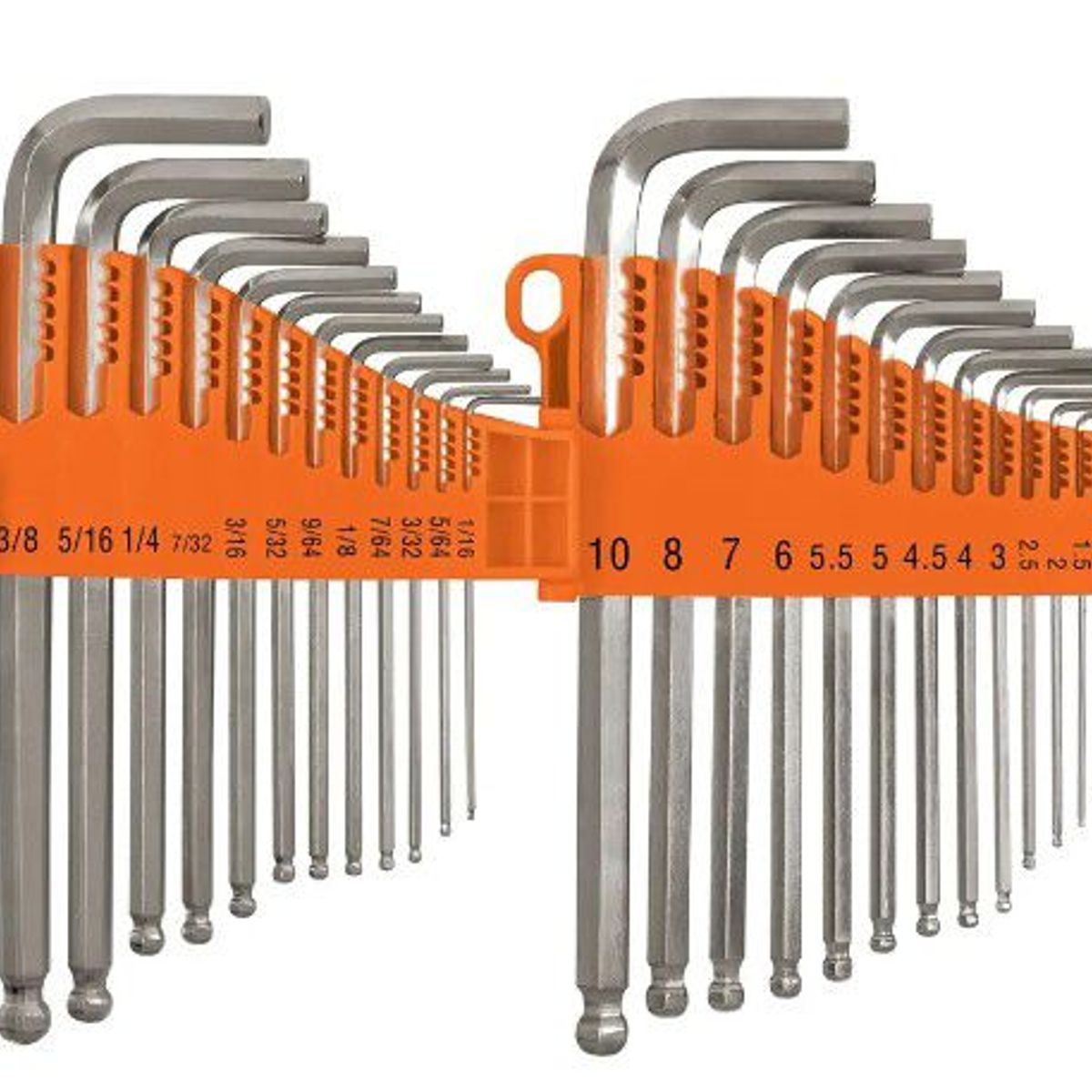 TRUPER - Juego 25 llaves allen largas std y mm punta bola,organizador TRUPER 15572