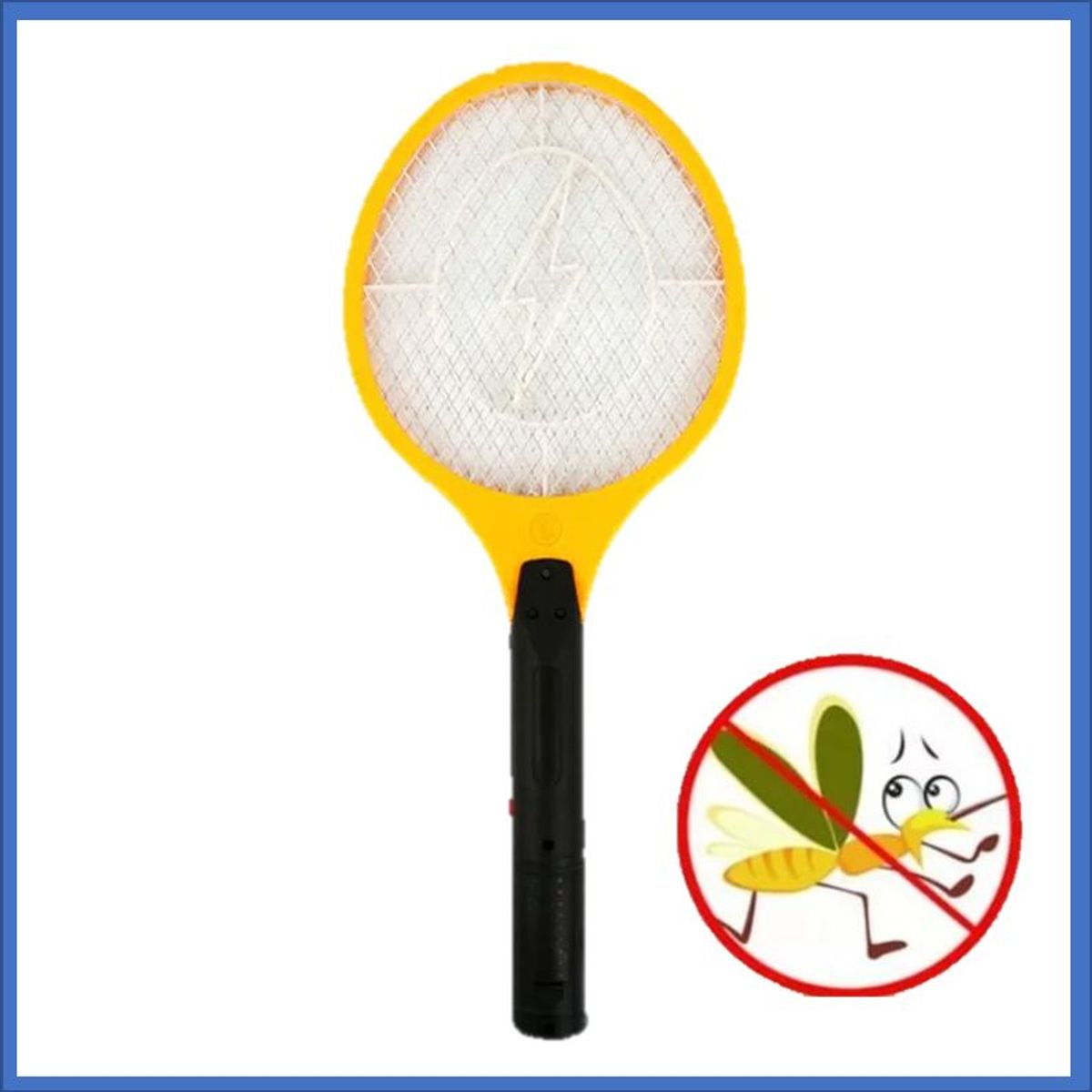 GENERICO - Raqueta electrica para matar zancudos e insectos naranja