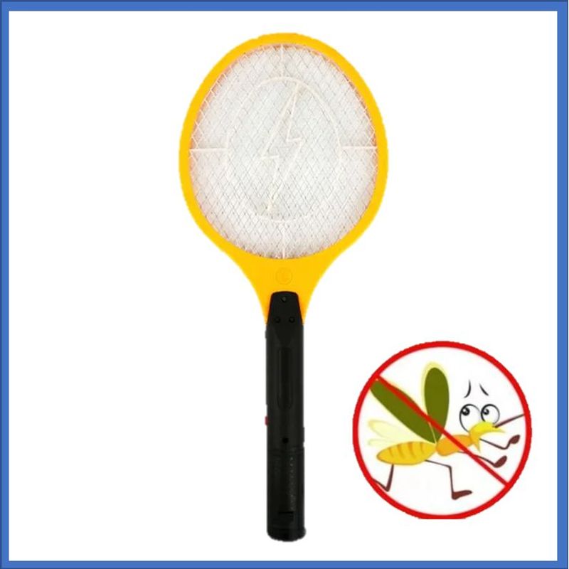 GENERICO - Raqueta electrica para matar zancudos e insectos naranja