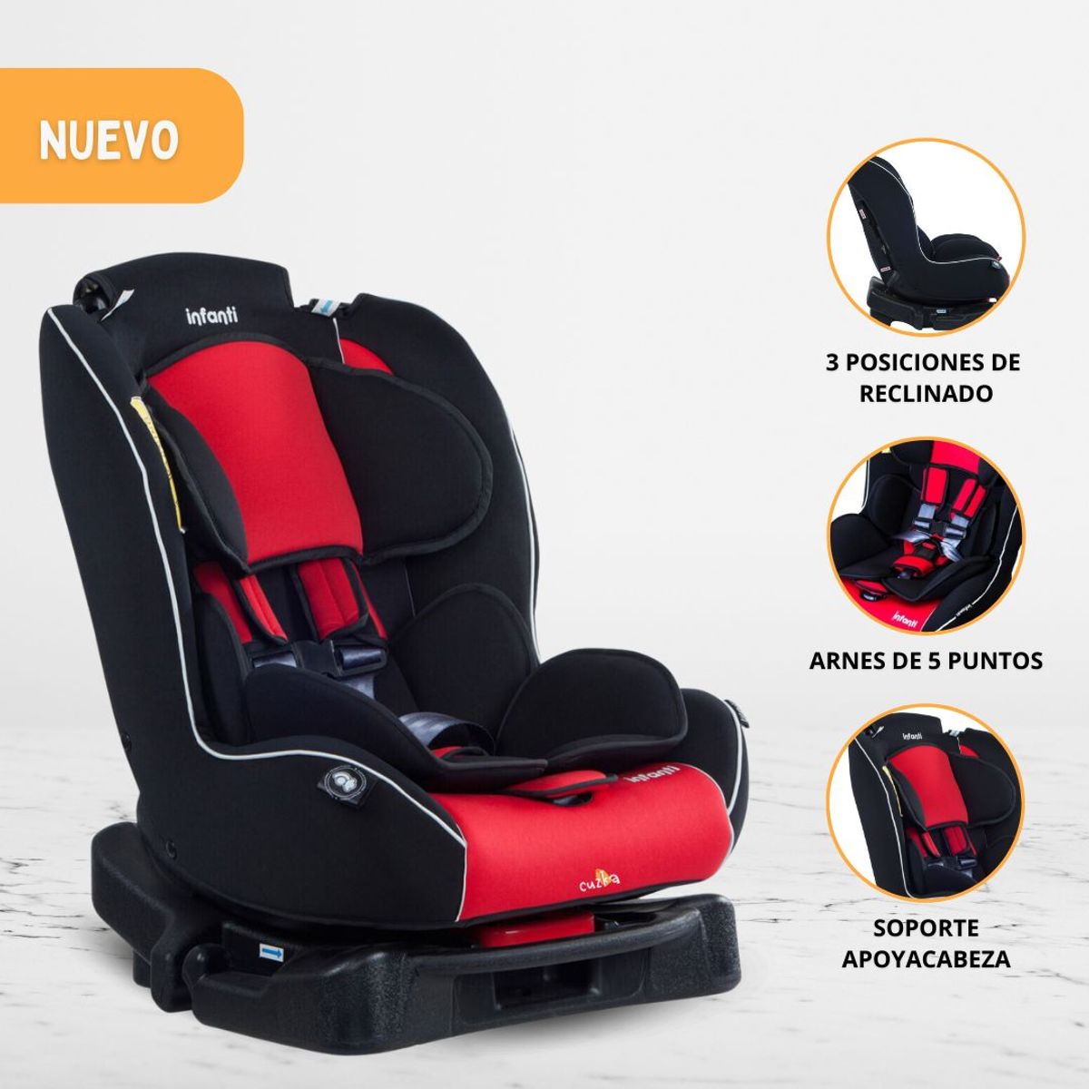 INFANTI - Silla de Auto Infanti para Bebé «V2 EXPRESS» Red