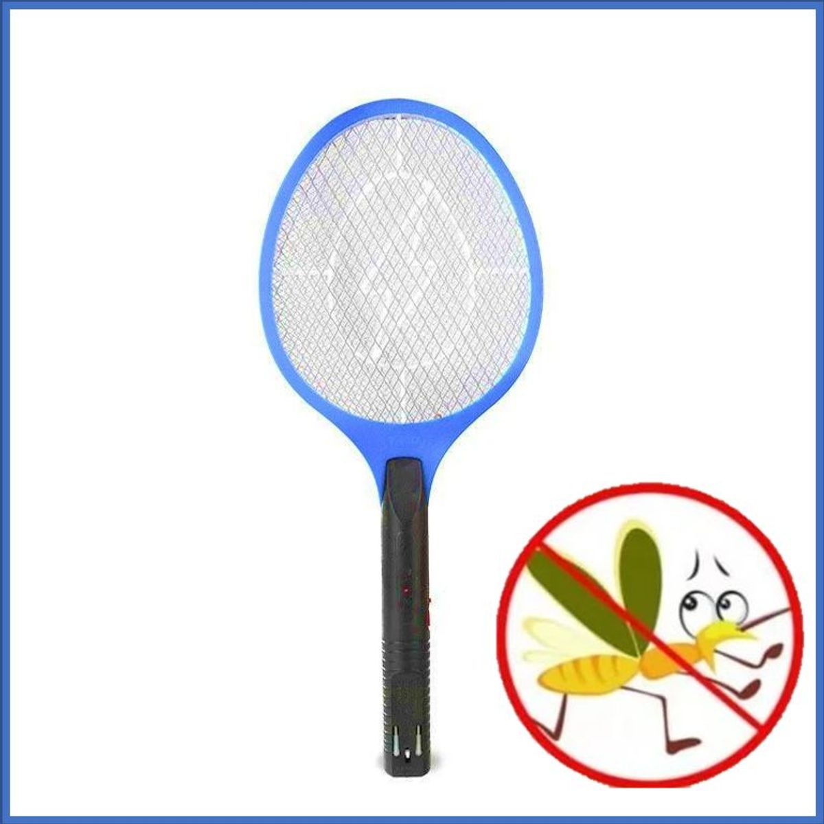 GENERICO - Raqueta electrica para matar zancudos e insectos celeste