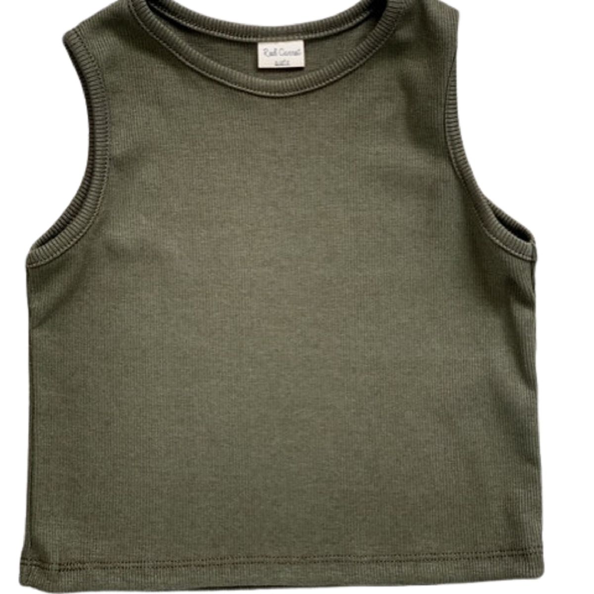 RED CARROT - Top de algodon color verde militar