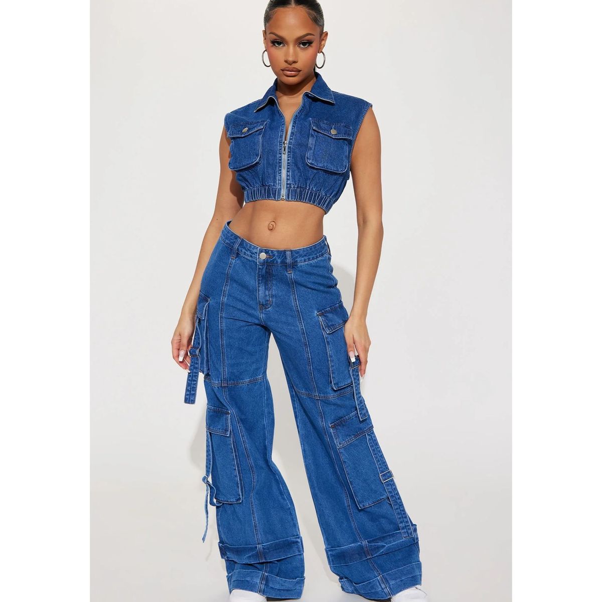 BENCUS JEANS - Blusa Corta Denim Mujer