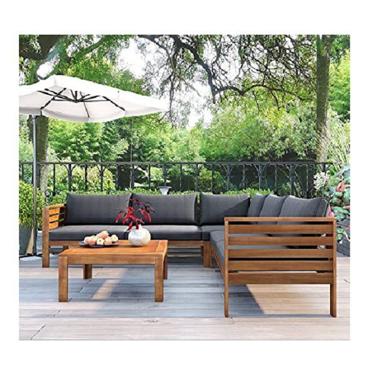 DMUEBLES - SECCIONAL DMUEBLES MOLLACA GRIS  MESA DE CENTRO