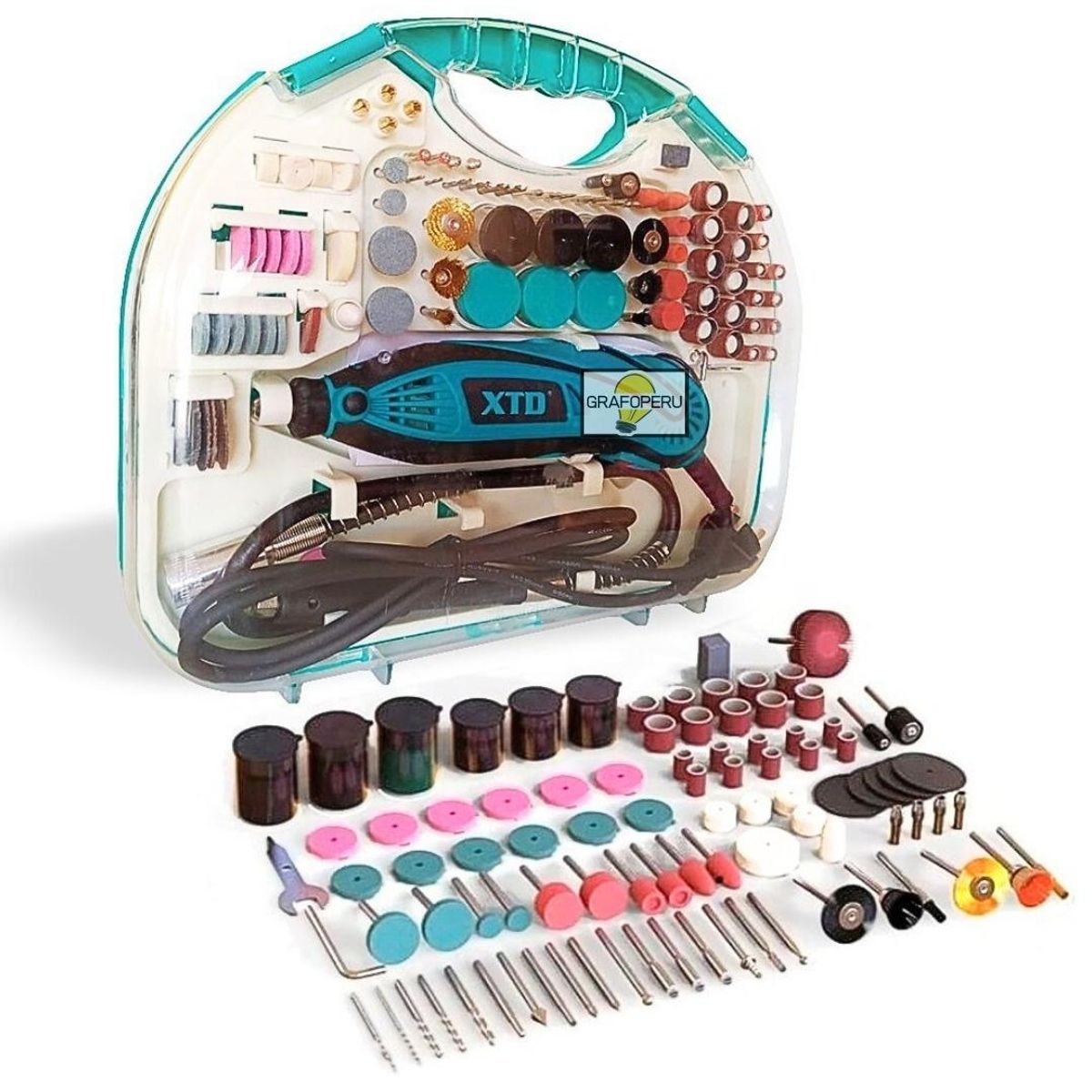 XTD - Mini Taladro Multiproposito XTD Tipo Dremel  Accesorios