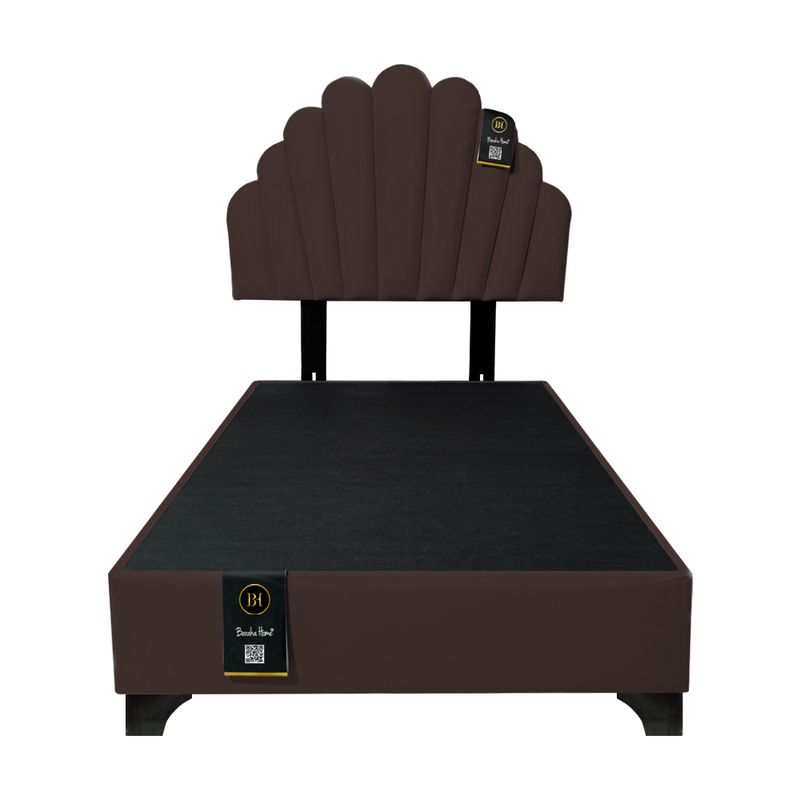 BARAKA HOME - Dormitorio Afrodita + Cabecera patas ajustables 2 plz - Chocolate