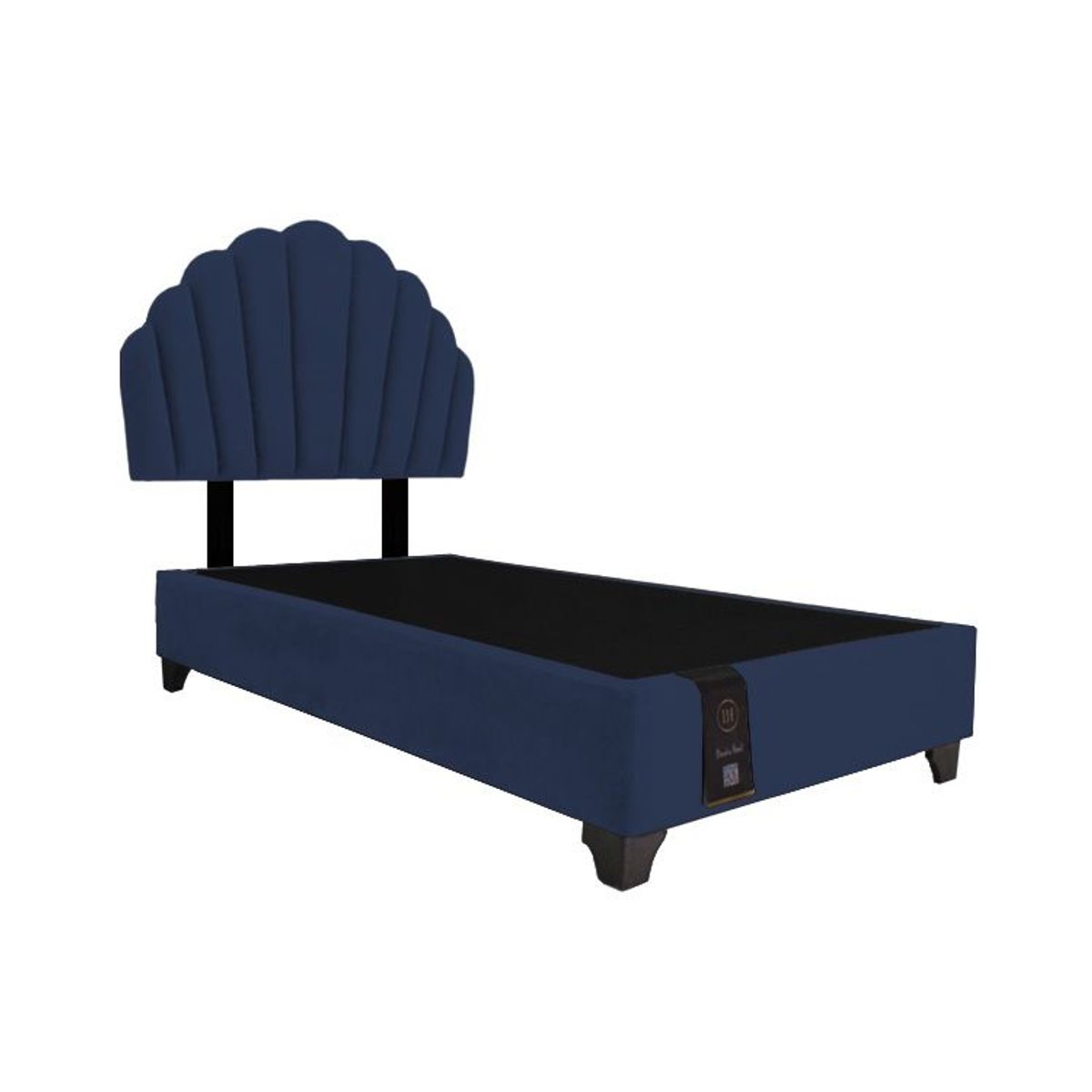 BARAKA HOME - Dormitorio Afrodita + Cabecera patas ajustables 2 plz - Azul marino