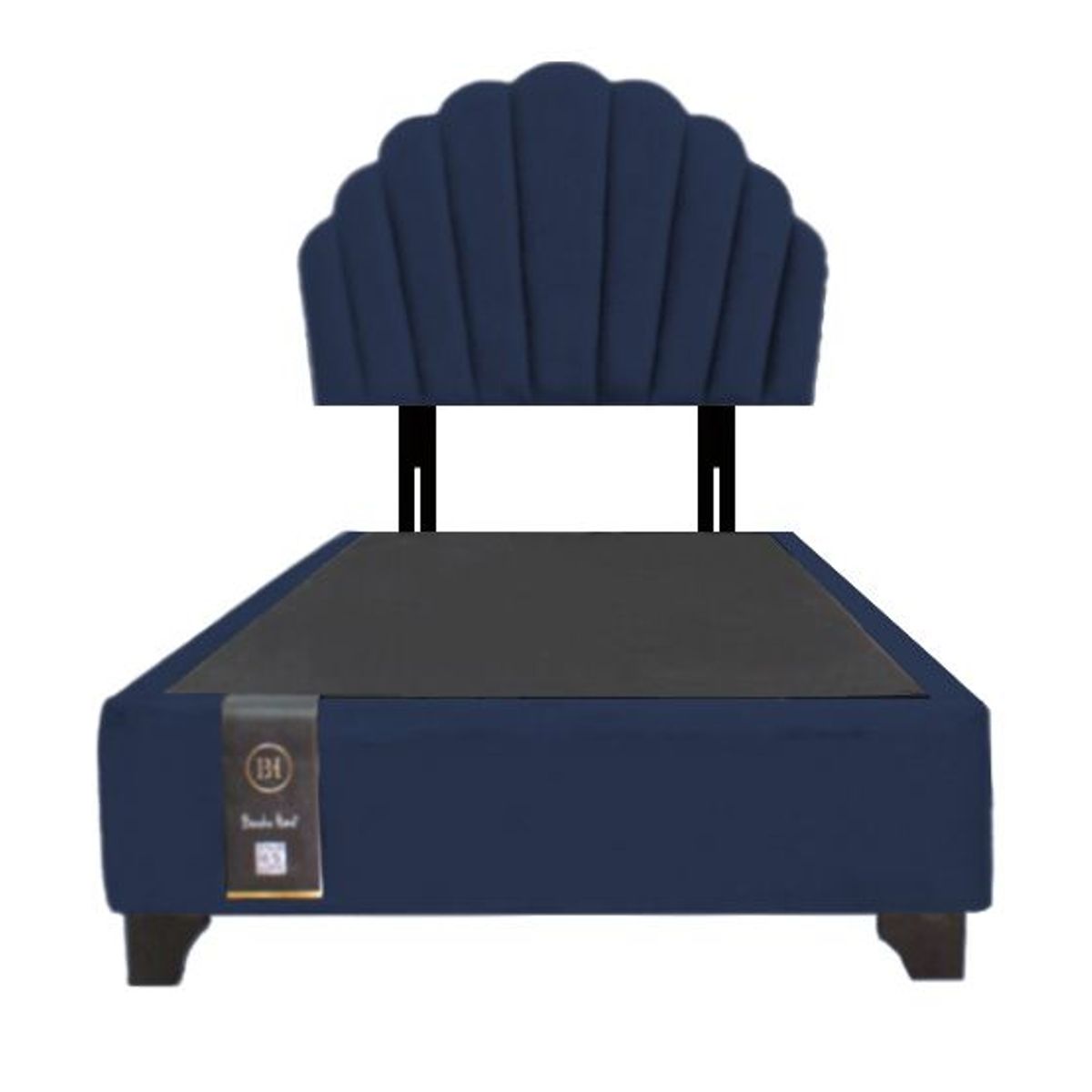 BARAKA HOME - Dormitorio Afrodita + Cabecera patas ajustables 2 plz - Azul marino