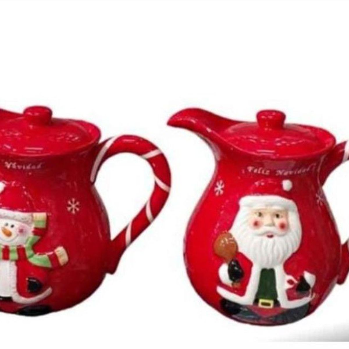 GENERICO - Jarra navideña ctapa diseño papa noel 22cm alto