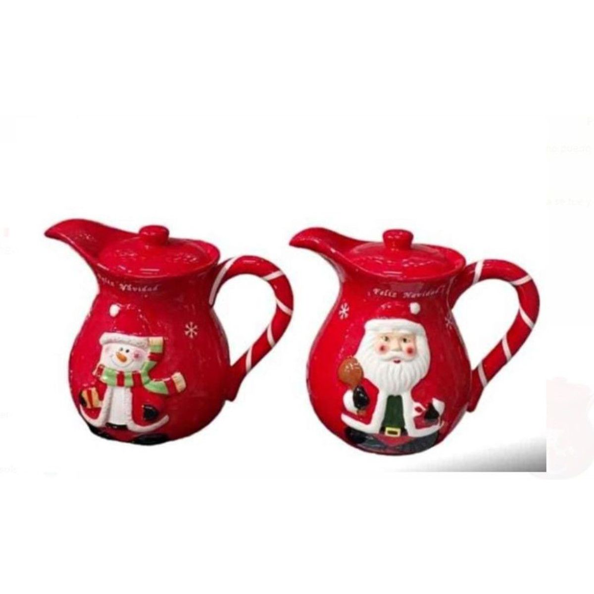 GENERICO - Jarra navideña ctapa diseño papa noel 22cm alto