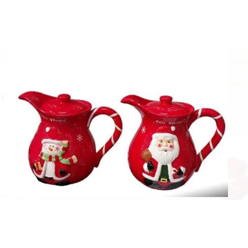 GENERICO - Jarra navideña ctapa diseño papa noel 22cm alto