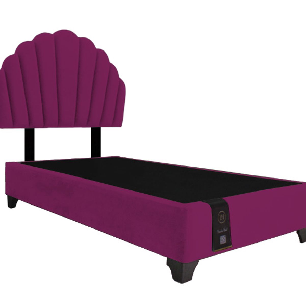 BARAKA HOME - Dormitorio Afrodita + Cabecera patas ajustables 2 PLZ - Púrpura