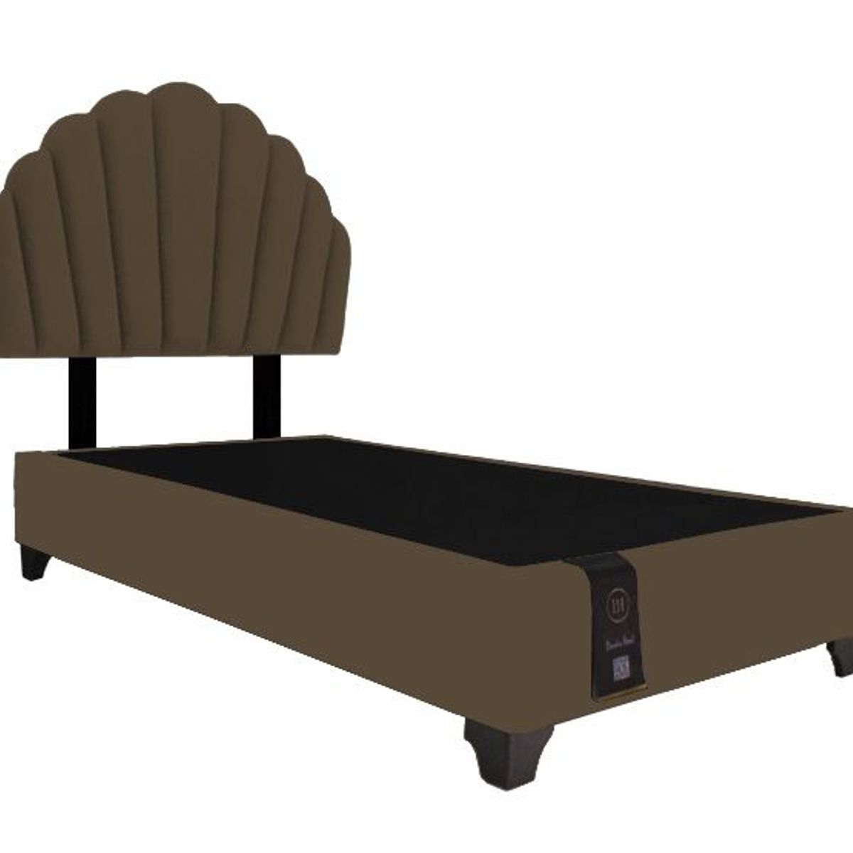BARAKA HOME - Dormitorio Afrodita + Cabecera patas ajustables 2 plz - Chocolate Claro