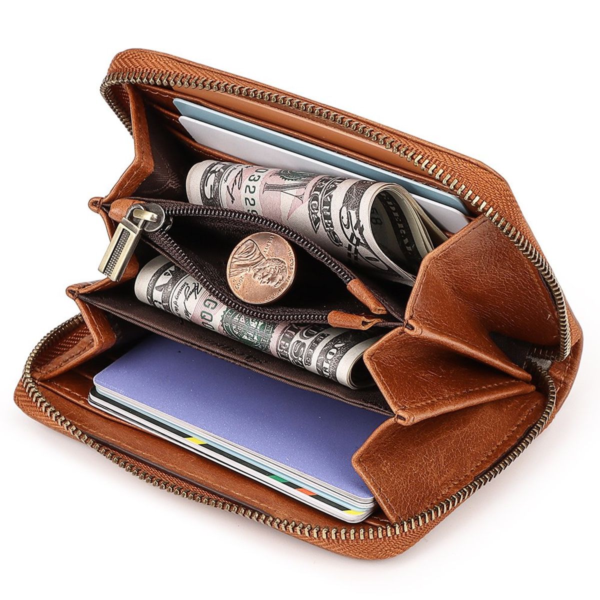 ARMUZ - Monedero y Tarjetero de Cuero Vacuno ARW01 Con RFID