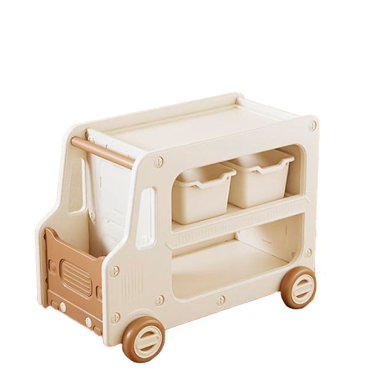 VOLTERETAS - Camión Estante Marrón para Niños