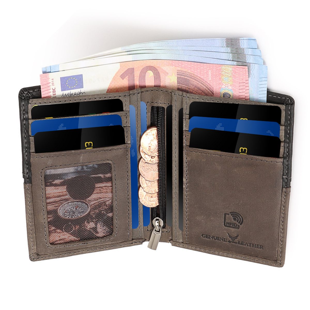 ARMUZ - Billetera de cuero vacuno AR02 Alta gama