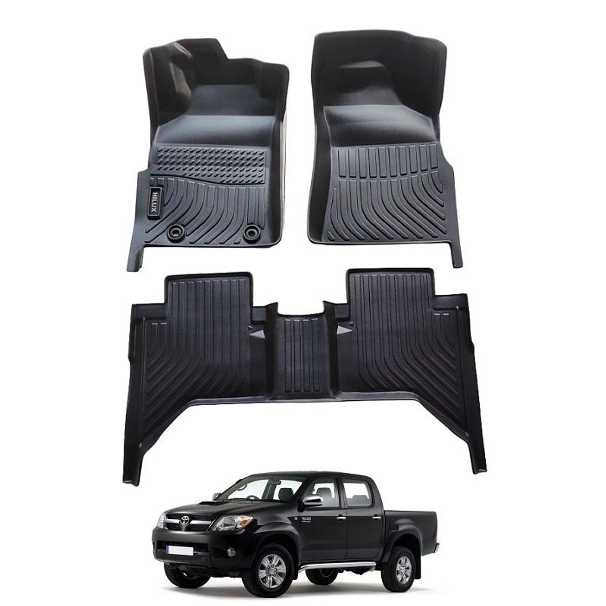 GENERICO - PISOS BANDEJA 3D TOYOTA HILUX VIGO 2005 2009 2011 2013 2015.