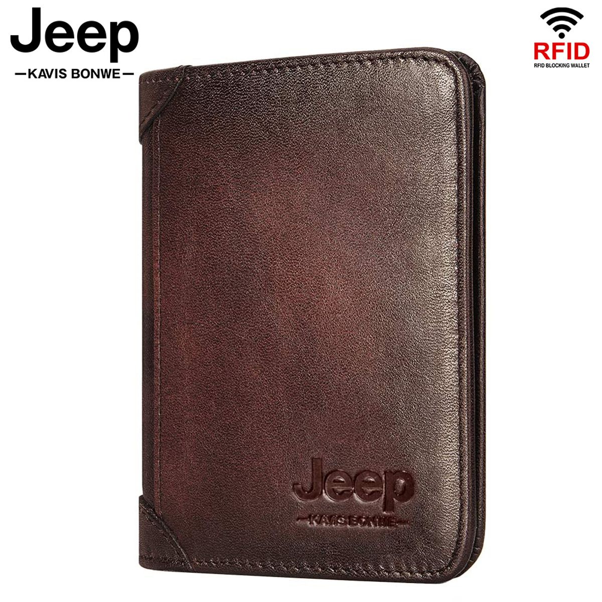 GENERICO - Billetera J-Kavis de Cuero Vacuno BP722 Estilo vintage