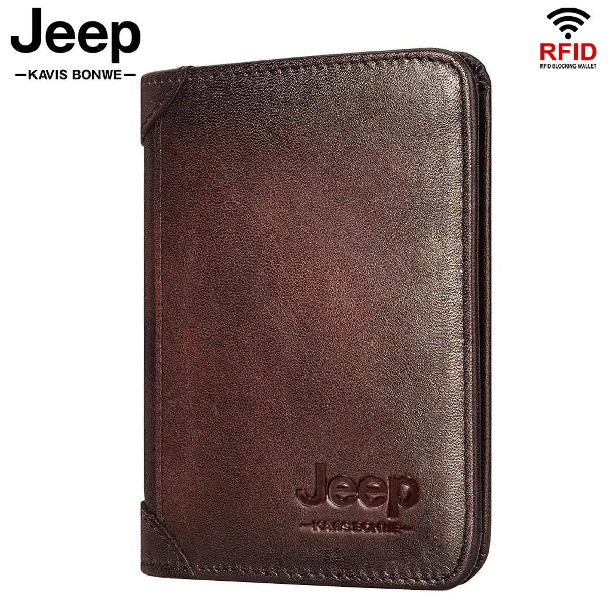 GENERICO - Billetera J-Kavis de Cuero Vacuno BP722 Estilo vintage