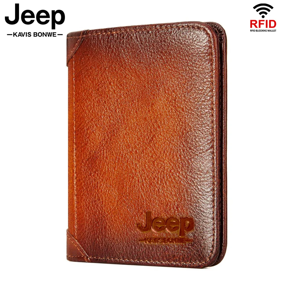 GENERICO - Billetera J-Kavis de Cuero Vacuno BP722 Estilo vintage