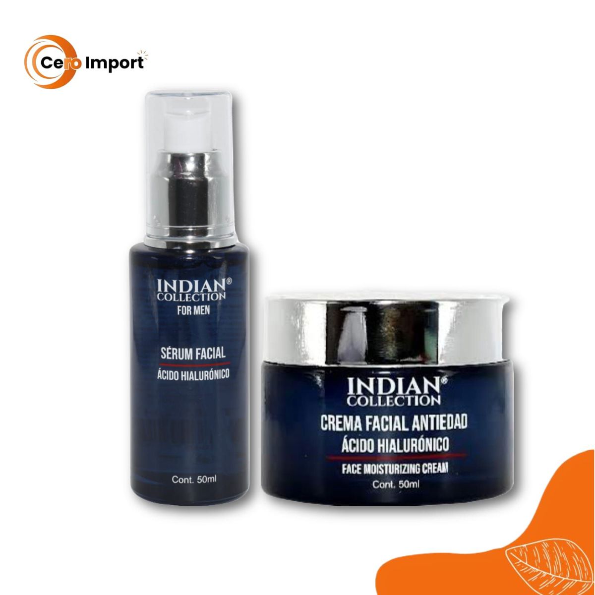 GENERICO - Set Crema y Serum Ácido Hialuronico para Hombre