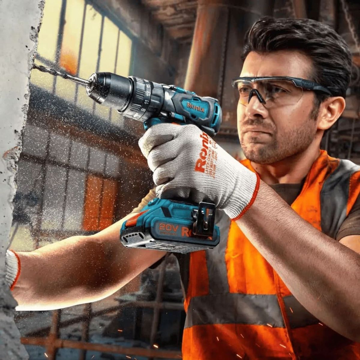 RONIX - Taladro Atornillador Percutor Inalámbrico 20V 2Ah Brushless RONIX 8905K