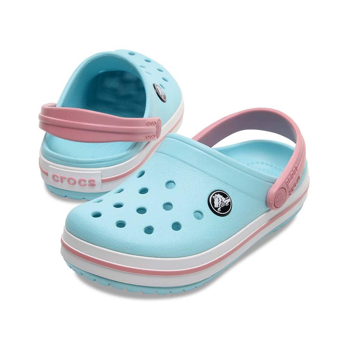 CROCS - Zuecos CROCS Crocband Clog T Ice BlueWhite Niños