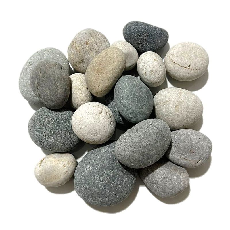 GENERICO - PIEDRA CANTO RODADO 2 PULGADAS MIX NATURAL BOLSA 5KG