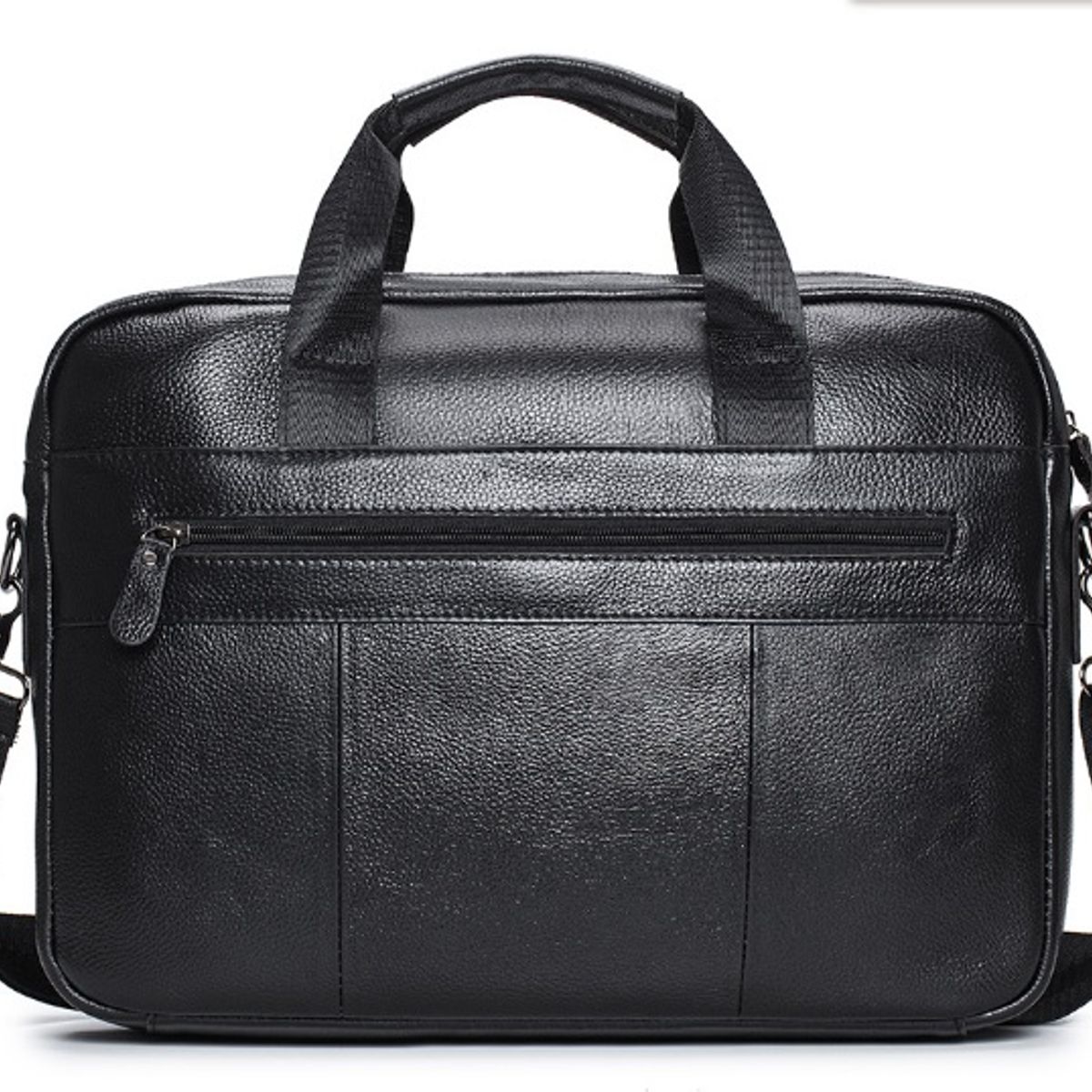 BULLCAPTAIN - Maletin cuero genuino bullcaptain negro Tapa caballeros