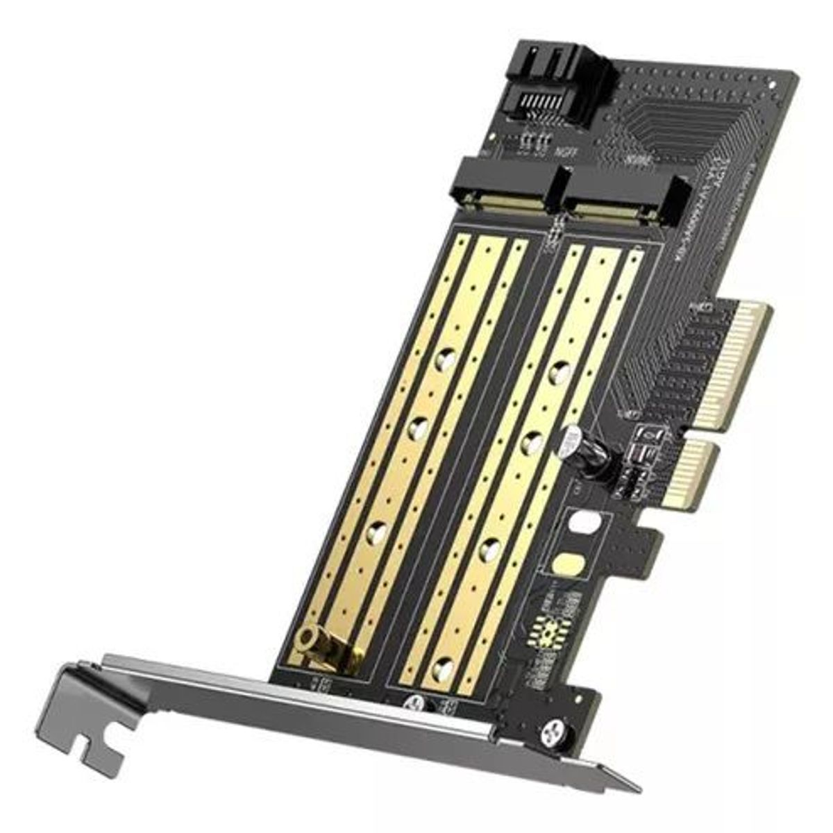 UGREEN - Tarjeta PCIe 3.0 x4 Con 2 Puertos M.2 NVMe y M.2 SATA