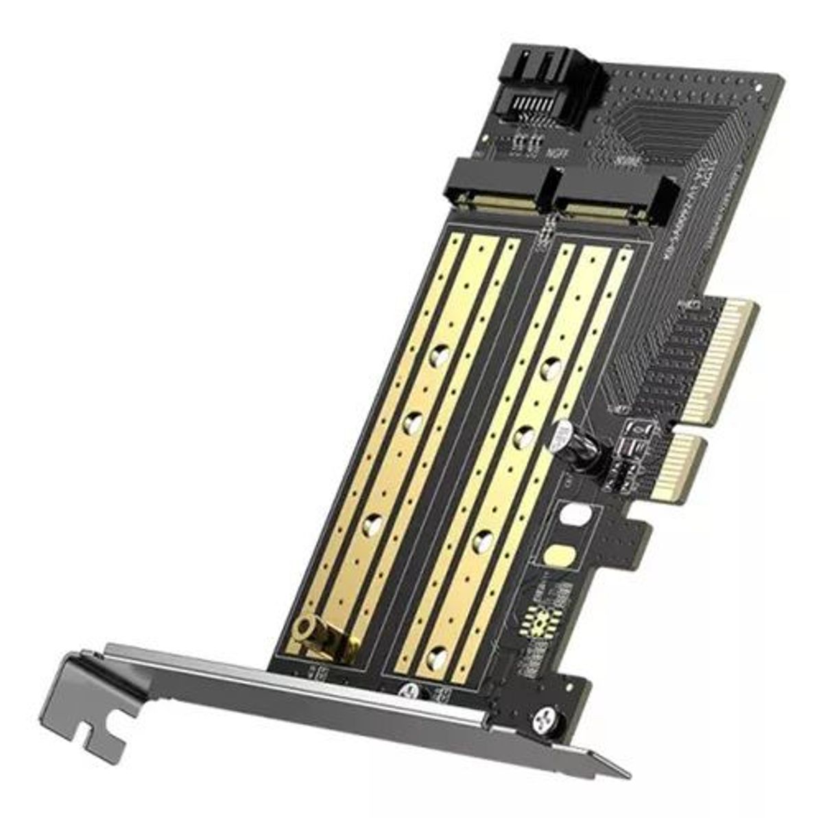 UGREEN - Tarjeta PCIe 3.0 x4 Con 2 Puertos M.2 NVMe y M.2 SATA