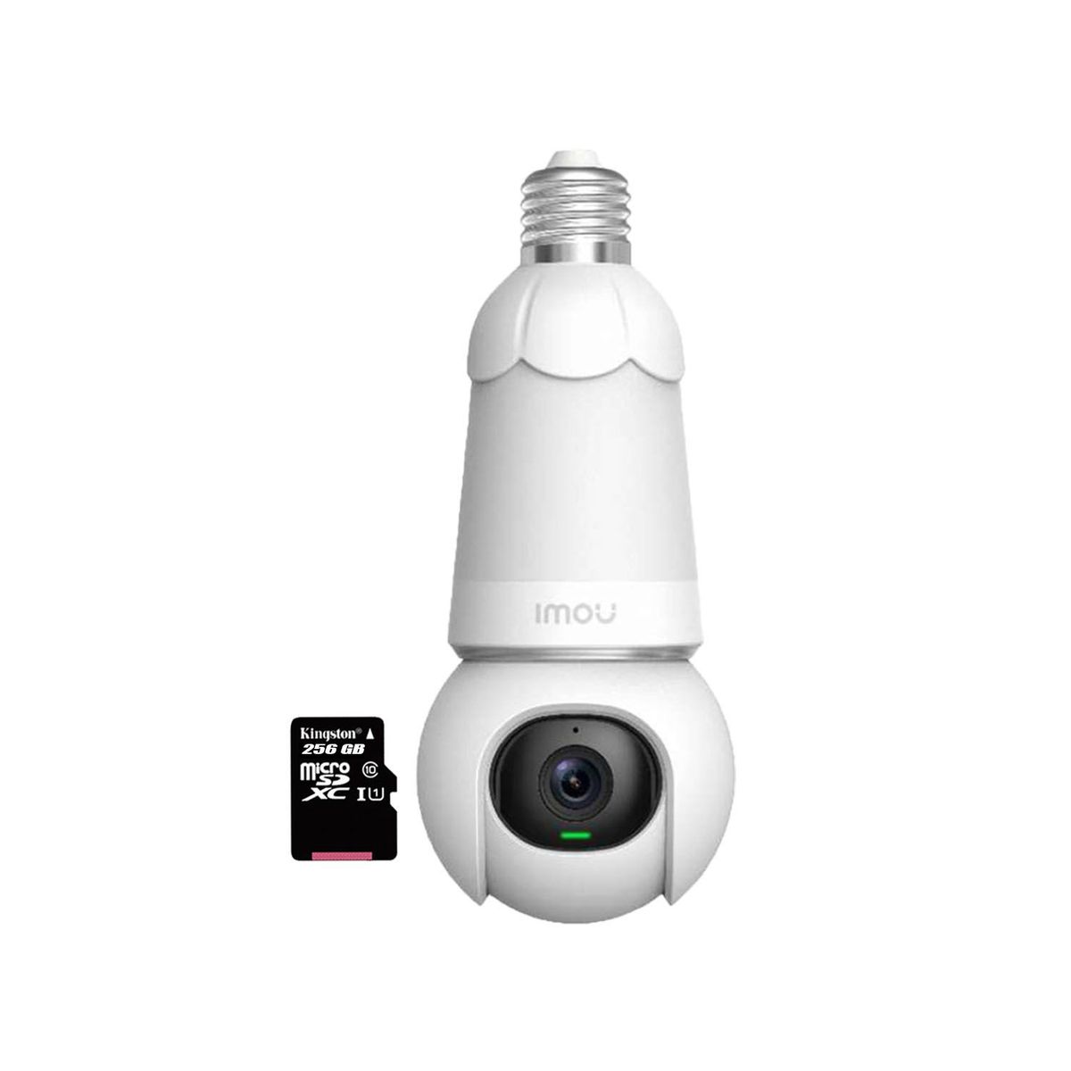 IMOU - Foco Cámara Vigilancia Wi-Fi BULB CAM 3MP 360º Noche Color + SD 256GB