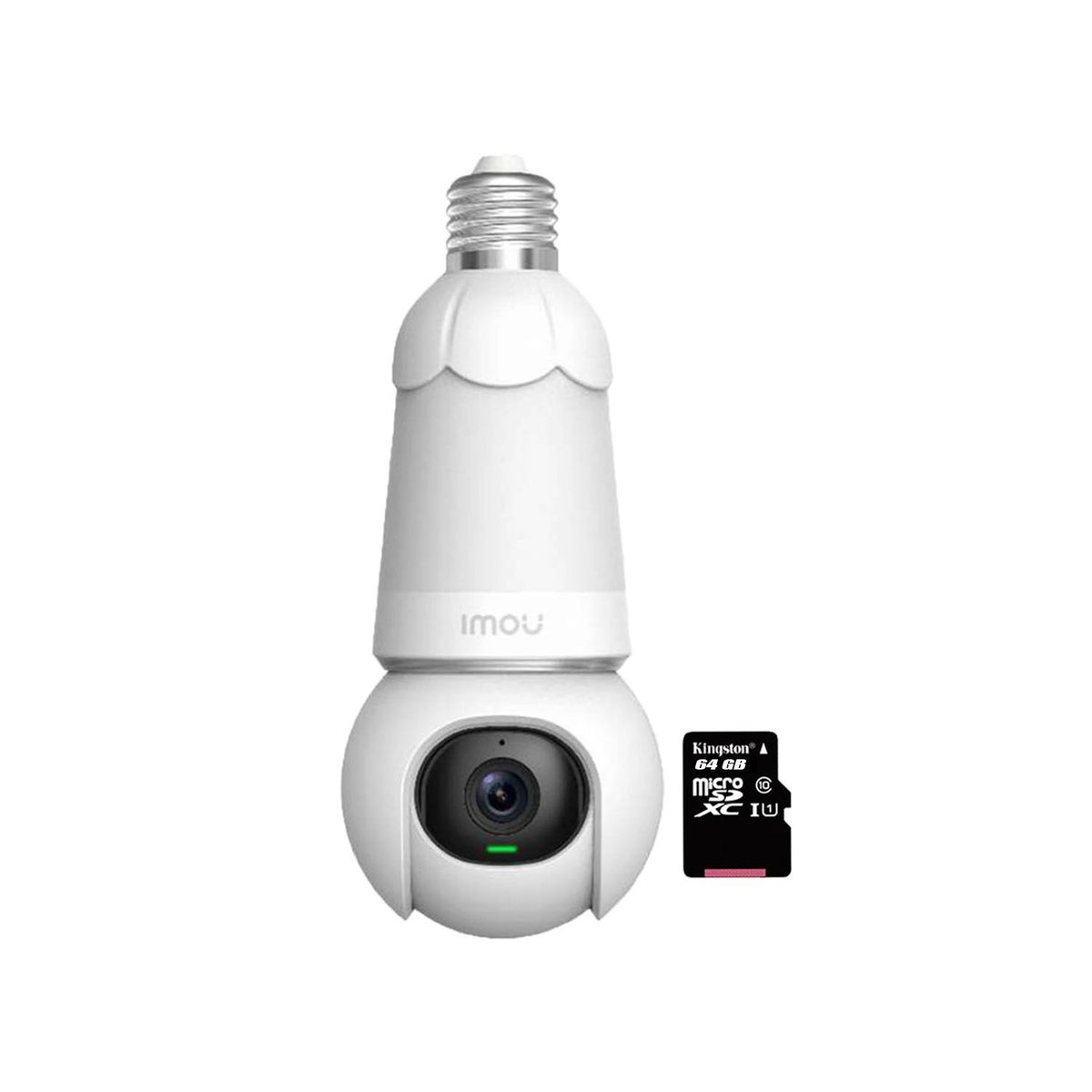 IMOU - Foco Cámara Vigilancia Wi-Fi BULB CAM 5MP 360º Noche Color + SD 64GB