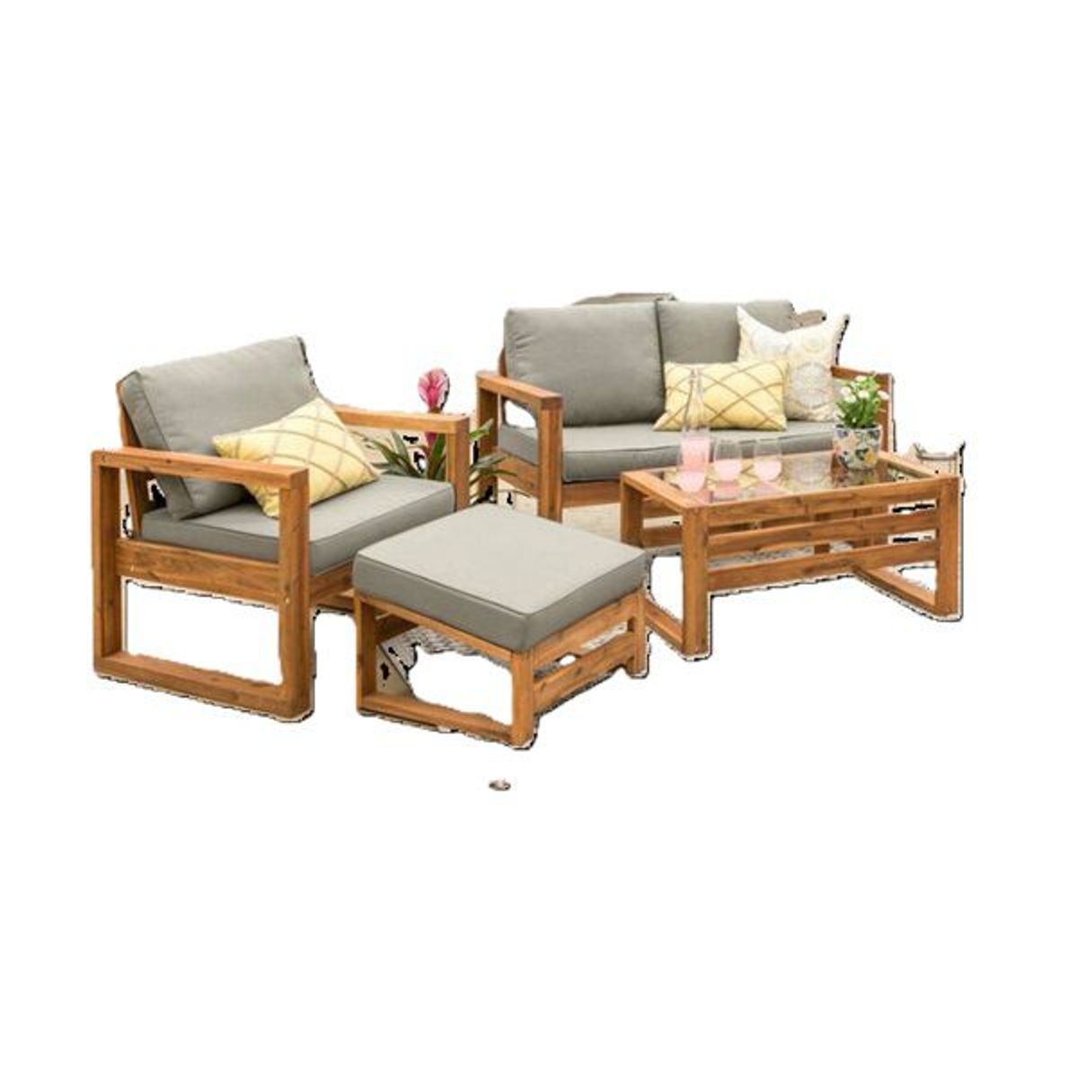 DMUEBLES - SALA DMUEBLES JIHU PUFF  MESA DE CENTRO