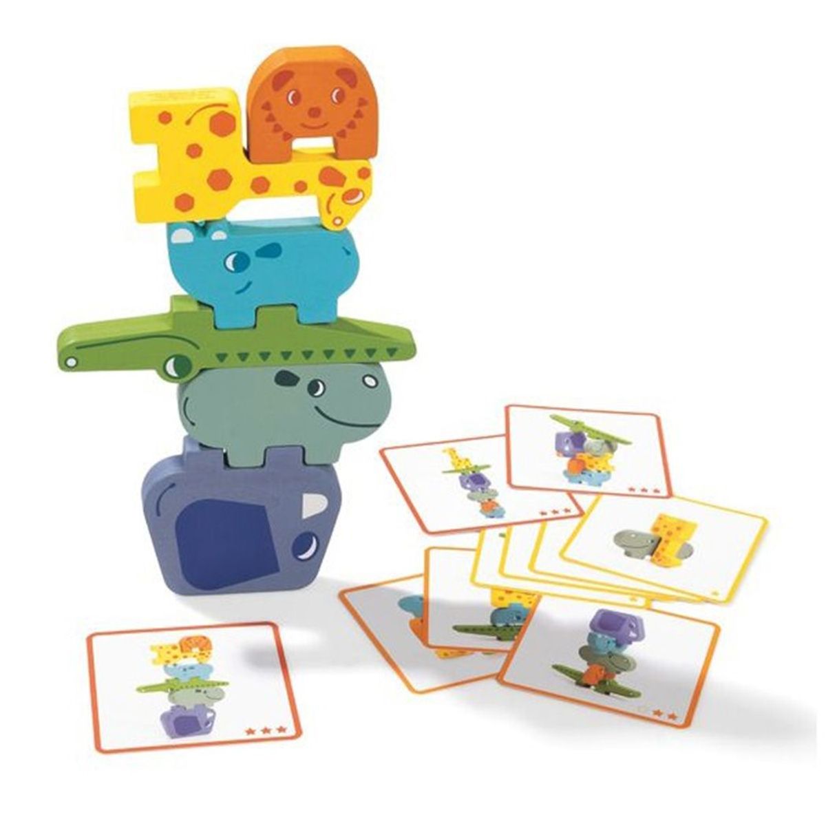 GENERICO - Bloques apilables Montessori ZE TOTANIMO - Animalitos