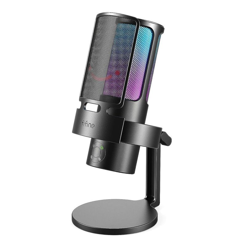 FIFINE - Fifine - Micrófono Ampligame A8 Plus RGB 4 Patrones - Negro