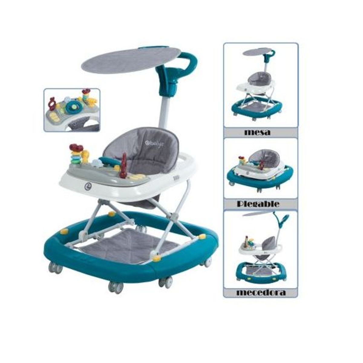 EBABY - Andador Caminador con Tapasol  Funcion Mecedora