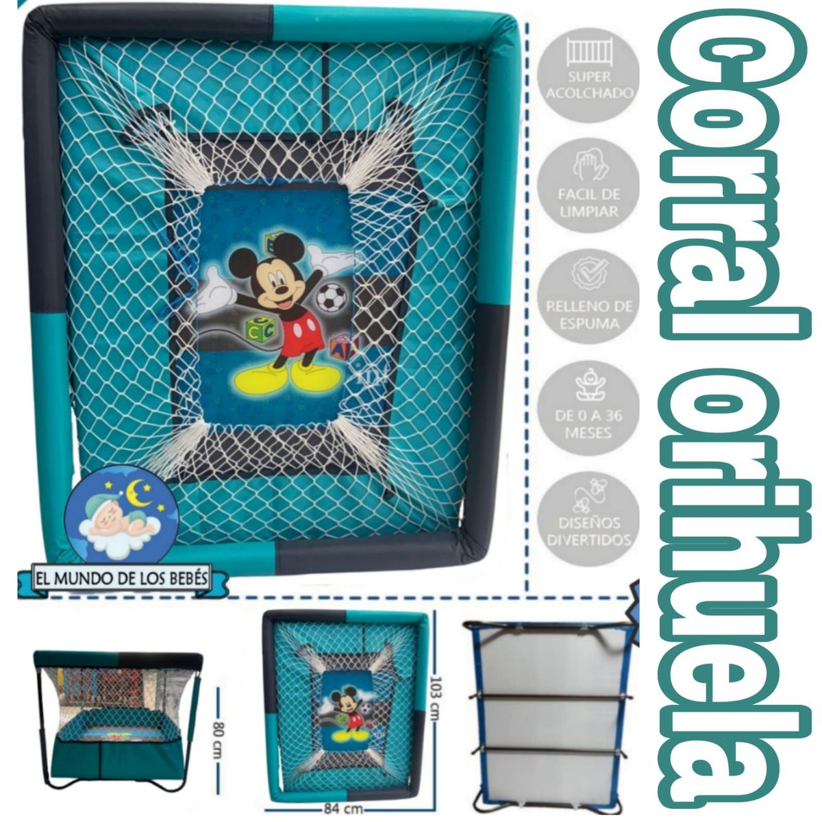 GENERICO - Corral para Bebes Acolchado y Reforzado ORIHUELA