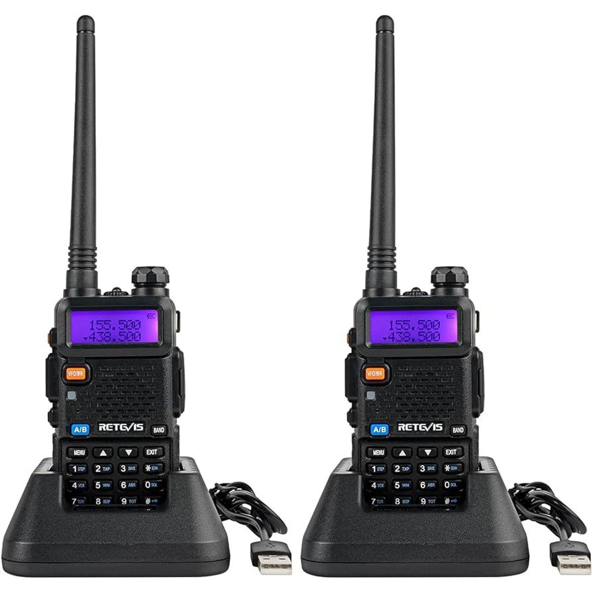 OEM - Par de Radios Walkie Talkie Banda Dual VHFUHF Transmisor FM Modelo UV8R